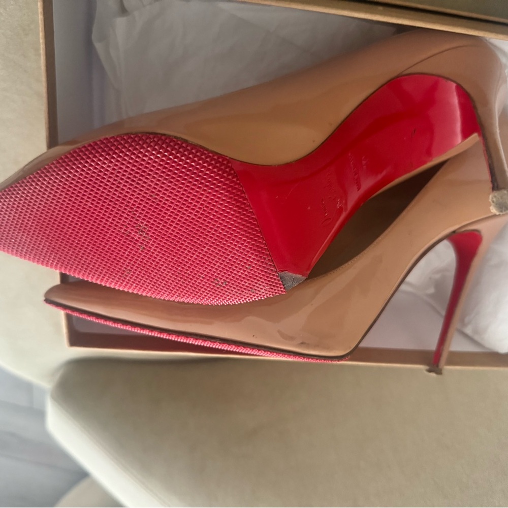 Christian Louboutin Beige Heels DECOLLETE - Picture 11 of 14